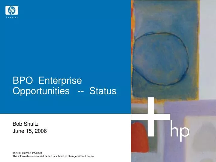 bpo enterprise opportunities status