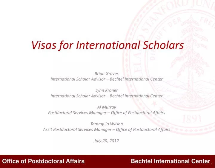 visas for international scholars