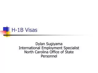 H-1B Visas