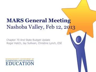 MARS General Meeting Nashoba Valley, Feb 12, 2013