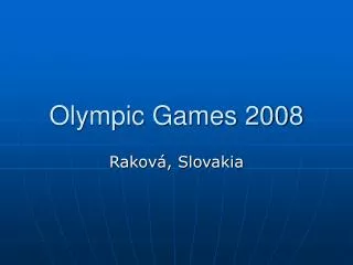 Olympic Games 2008