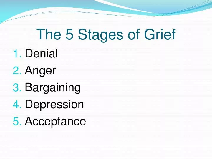 the 5 stages of grief