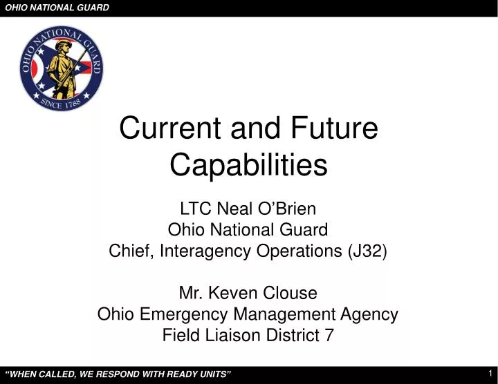 current and future capabilities