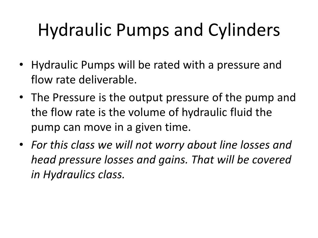 PPT - Hydraulic Pumps and Cylinders PowerPoint Presentation, free ...