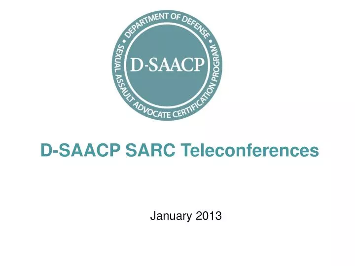 d saacp sarc teleconferences