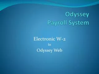 Odyssey Payroll System