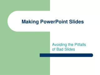 making powerpoint slides