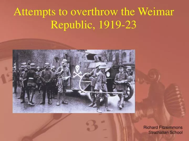 attempts to overthrow the weimar republic 1919 23