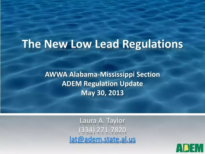 the new low lead regulations