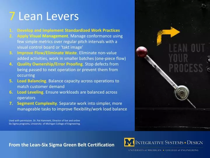 7 lean levers