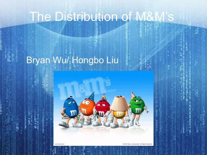 the distribution of m m s