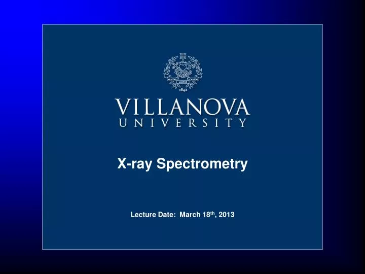 x ray spectrometry
