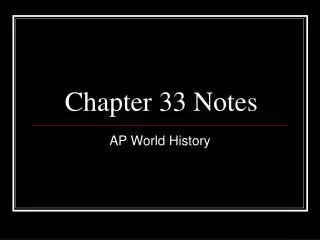 Chapter 33 Notes