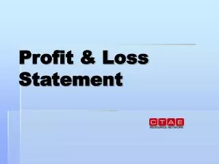 Profit &amp; Loss Statement