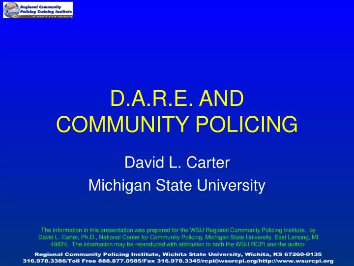 d a r e and community policing