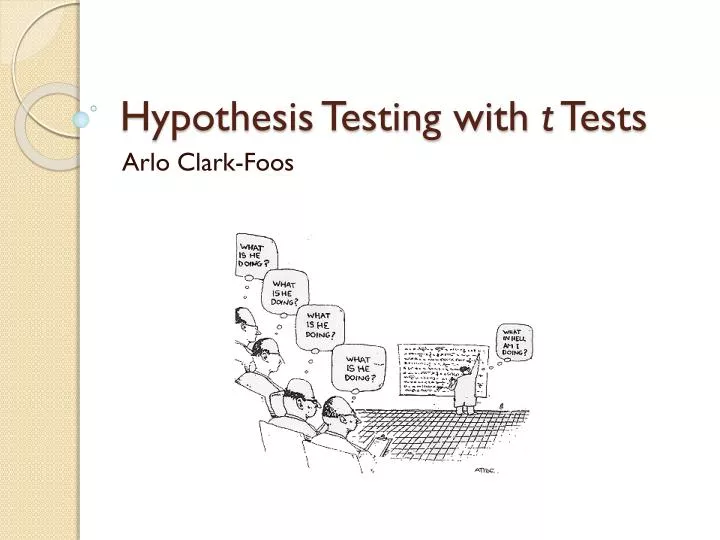 hypothesis testing with t tests