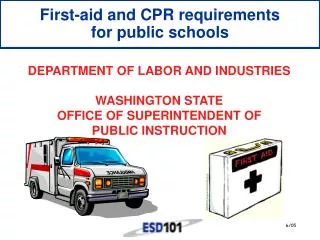 First-aid and CPR requirements for public schools