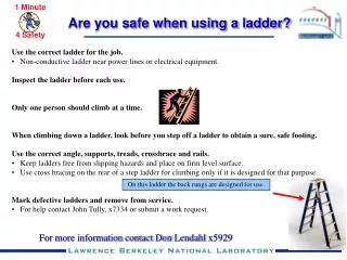 Are you safe when using a ladder?