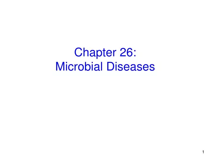 chapter 26 microbial diseases
