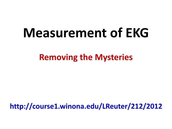 measurement of ekg