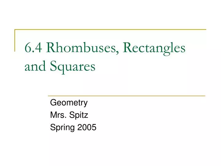 6 4 rhombuses rectangles and squares