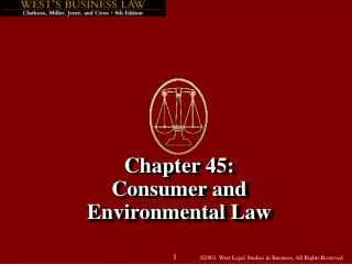 Chapter 45: Consumer and Environmental Law