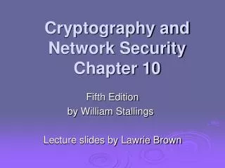 cryptography and network security chapter 10