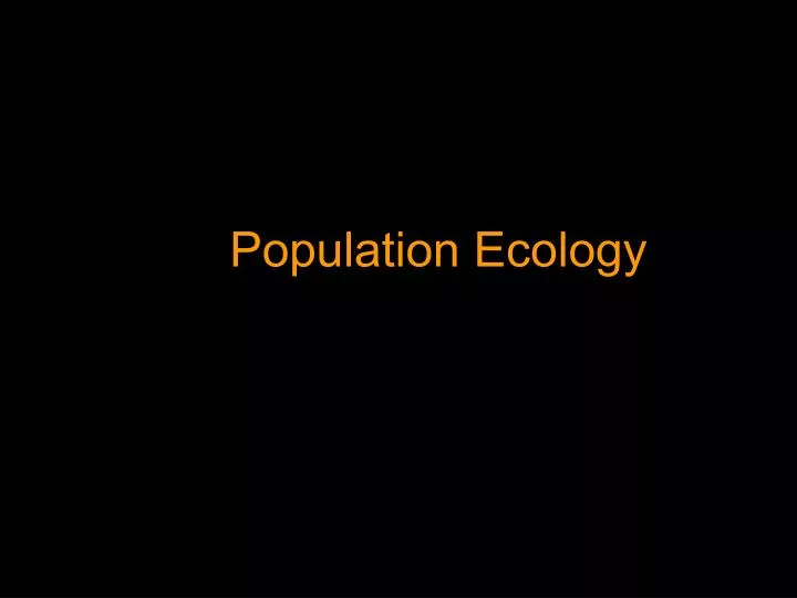 population ecology