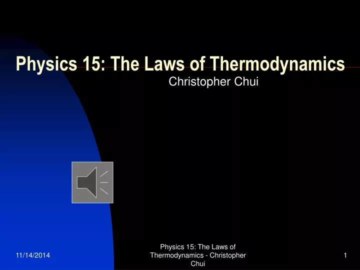 physics 15 the laws of thermodynamics