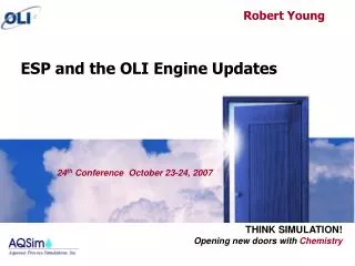 ESP and the OLI Engine Updates