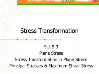 Stress Transformation