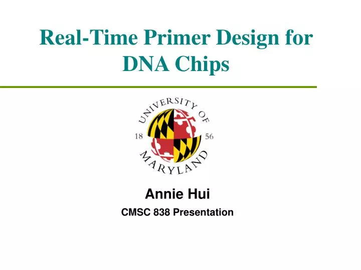 real time primer design for dna chips