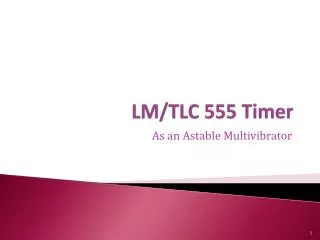 LM/TLC 555 Timer