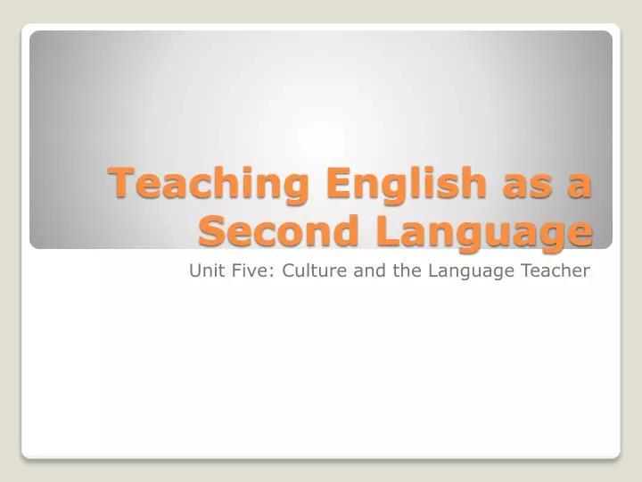teaching english as a second language