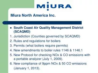Miura North America Inc.