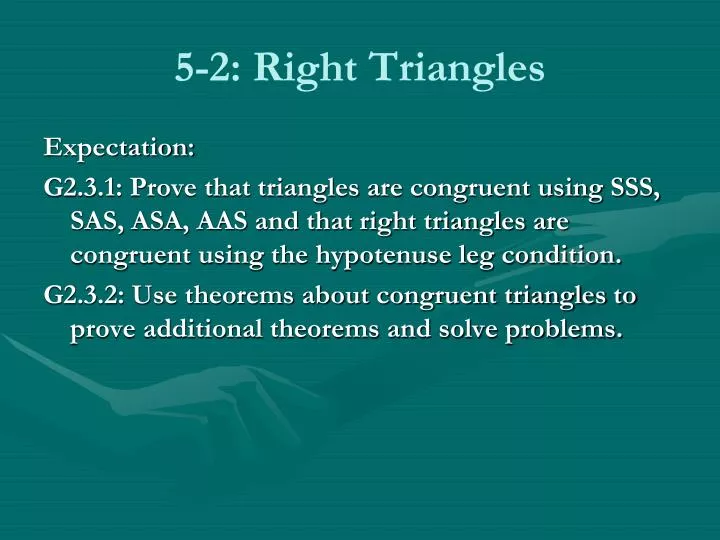 5 2 right triangles