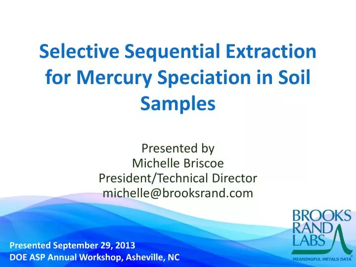 selective sequential extraction for mercury speciation in soil samples