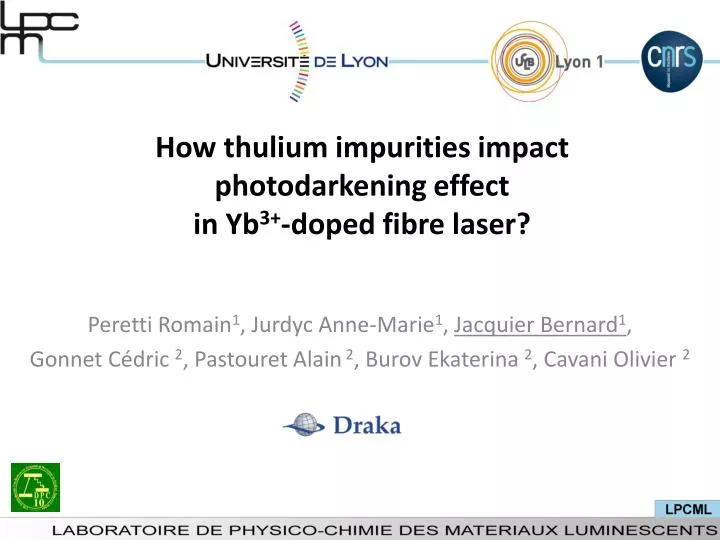 how thulium impurities impact photodarkening effect in yb 3 doped fibre laser