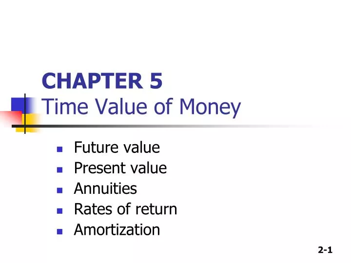 chapter 5 time value of money