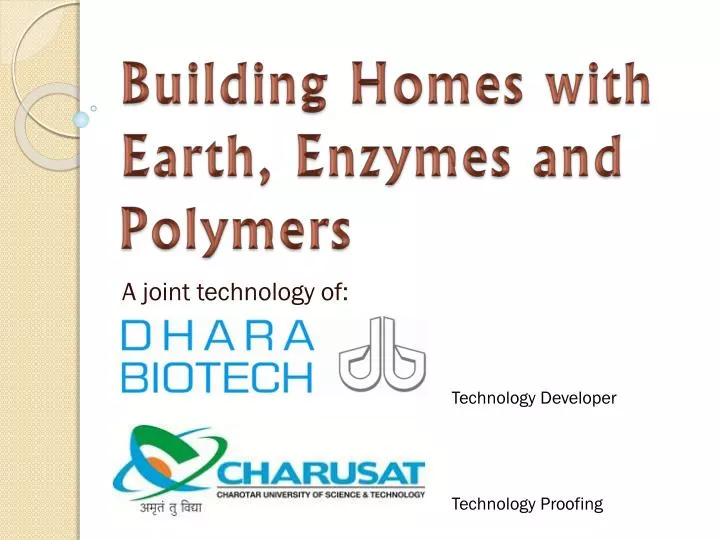 building homes with earth enzymes and polymers