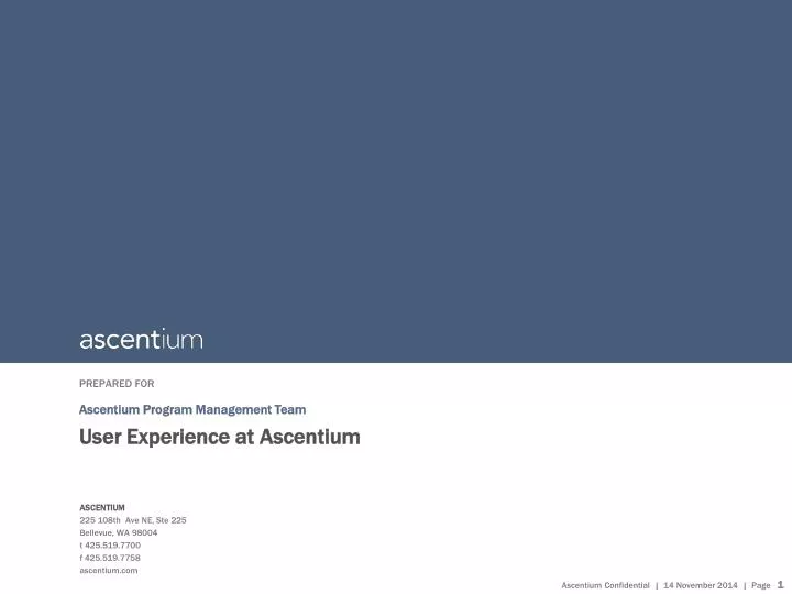 ascentium program management team