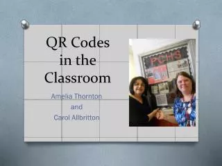 QR Codes in the Classroom