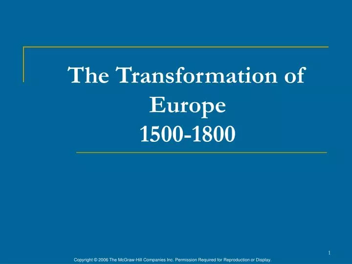 the transformation of europe 1500 1800