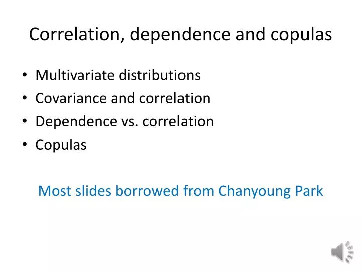 correlation dependence and copulas