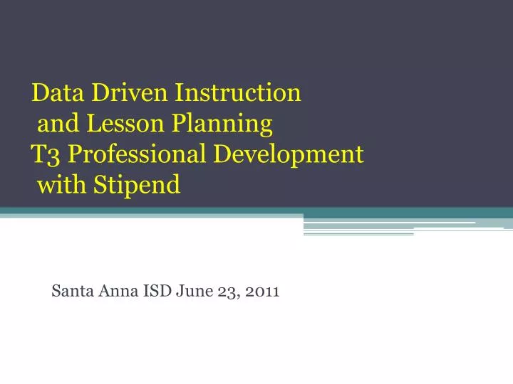 data driven instruction and lesson planning t3 professional development with stipend