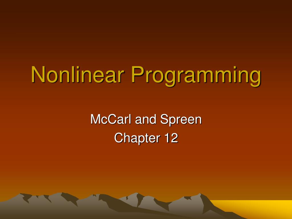 PPT - Nonlinear Programming PowerPoint Presentation, free download - ID ...