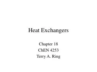 Heat Exchangers