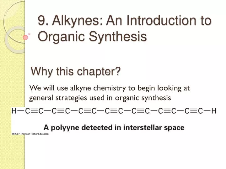 9 alkynes an introduction to organic synthesis