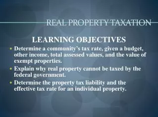 real property taxation