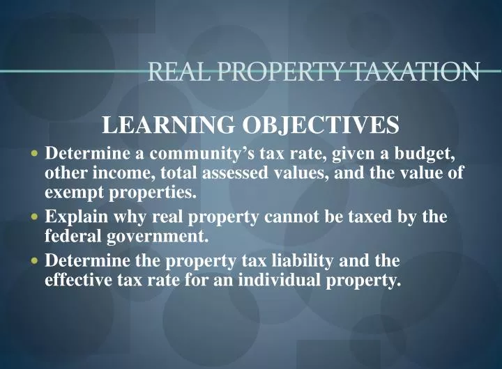 real property taxation